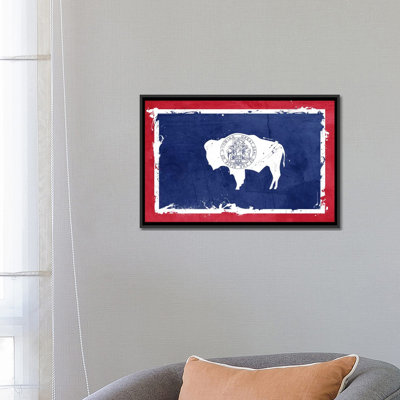 «Wyoming Fresh Paint State Flag» par iCanvas - impression sur toile tendue