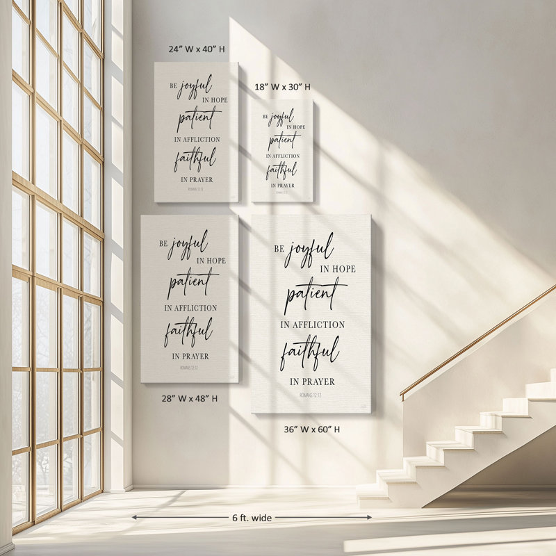 "Be Joyful in Hope" par Natalie Carpentieri, reproduction sur toile, H 24 po x l 40 po x P 1,5 po