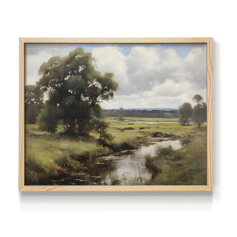 Vintage Landscapes-DCCCLIV -Framed Print - Restickable, 8" H x 10" W, Natural