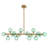 16 - Light Dimmable Green Glass Sputnik Modern Linear Chandelier-20676844