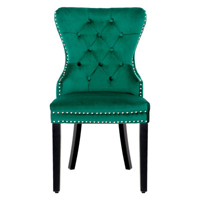 Kirsten 19.75 " H Tufted Velvet Upholstered Side Chair