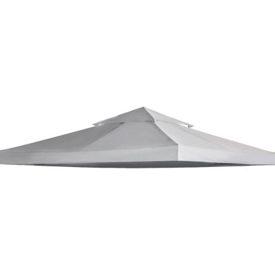 Auvent de remplacement pour abri de jardin 9,8 pi X, gris 2 couvre-blocs. Convient pour l'extérieur 9,61 pi 01-0153 et 100100-076. Fabriqué avec un revêtement en papier. Améliore le mouvement de l'air, empêche le pavillon de débordement d'eau