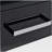Black glossy and chrome 2-drawer writing desk