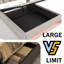 Lit plateforme tapissier hydraulique avec rangement et lumière DEL-2001373748-2001373751