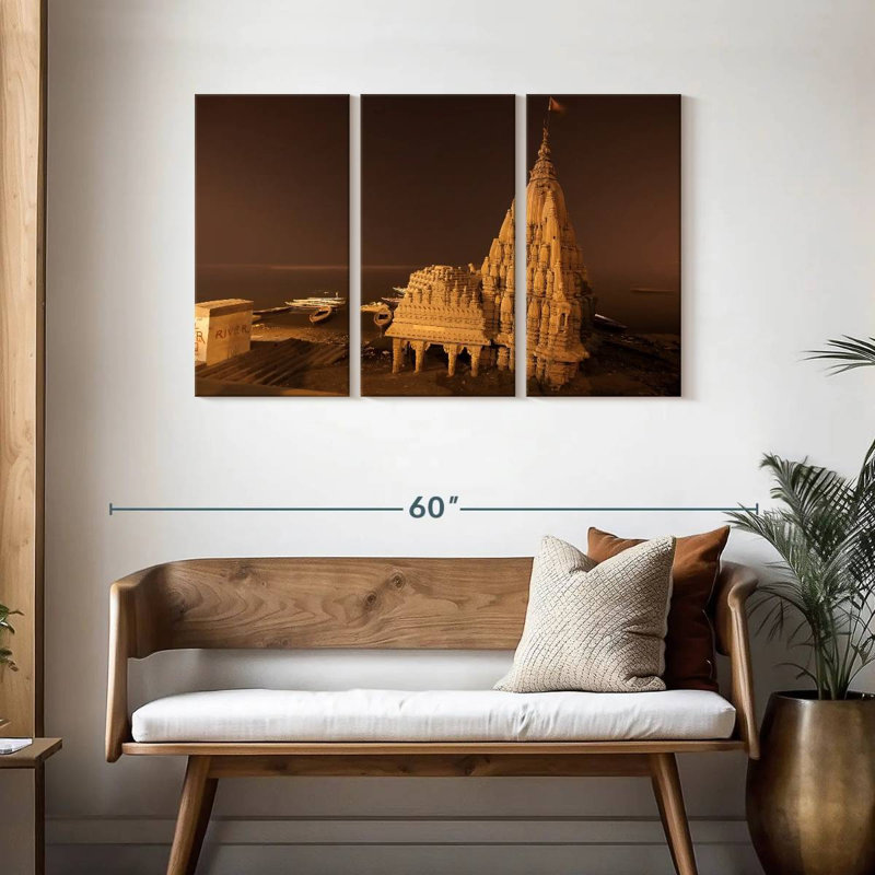 Rorry Ganges River Temple Ruins, 28" H x 45" W