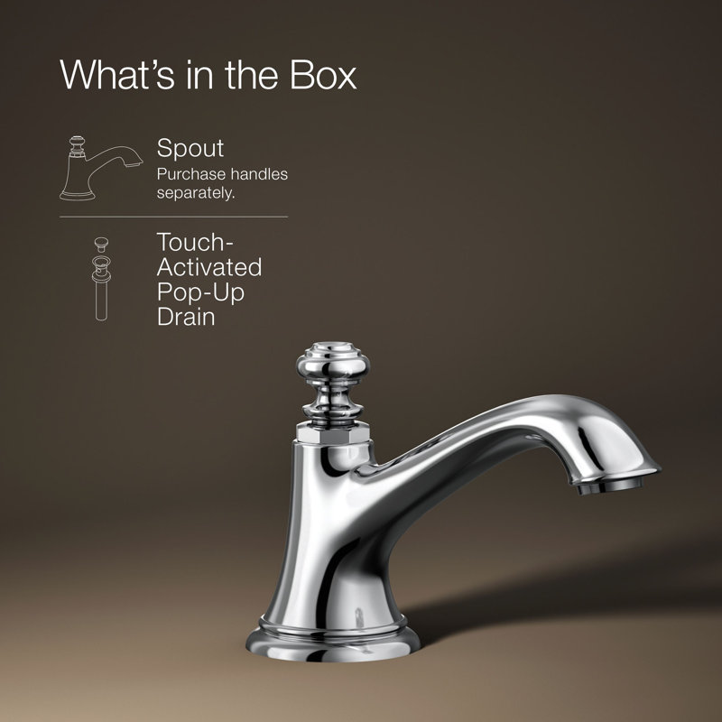 Artifacts Bathroom Sink Spout with Bell Design, Polished Chrome