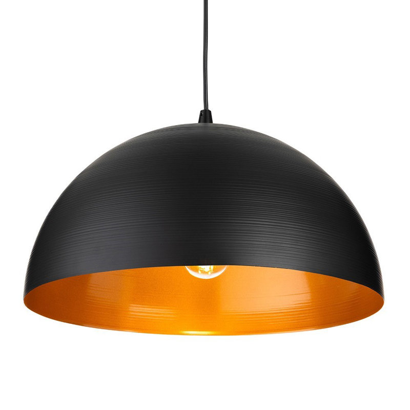 1 - Light Black Dome Pendant