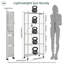62cm W Metal Shelving Unit with Wheels-115826609