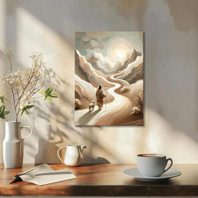 «Jesus Leaves The 99 Sheep», art mural sur toile, Jésus et agneau, peinture, image murale, récits bibliques chrétiennes, affiche, œuvre d'art pour le salon, chambre à coucher, église, décoration de la maison.