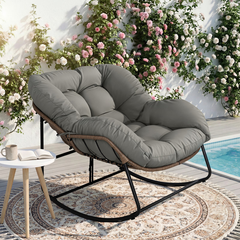 Outdoor Rocker Chair, Grey