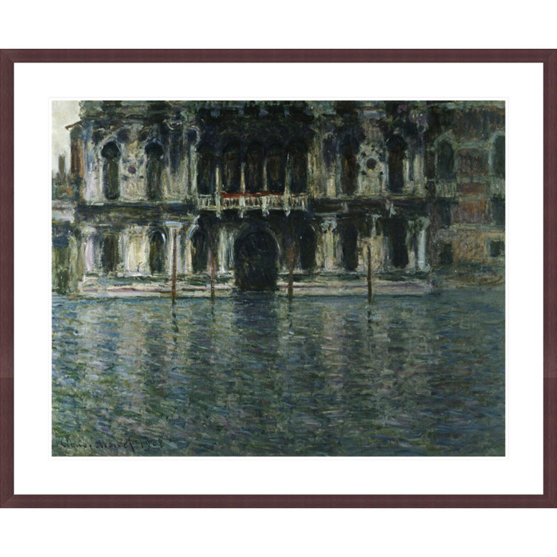 «Contarini Palace Venice» par Claude Monet, impression giclée encadrée, H 33,5 po x l 40,62 po