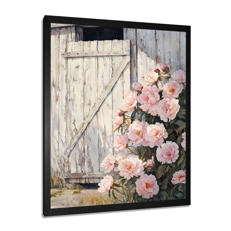 Catarina - Floral Canvas Wall Art, Noir, noir, noir, noir, H 20 po x l 12 po, Reproduction encadrée d'une seule photo