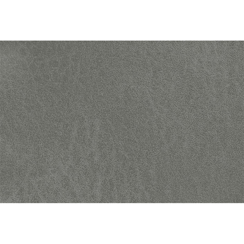Ensemble de canapé modulaire 3 pièces réversible en similicuir respirant gris ardoise et 2 coussins de canapé capitonnés et 1 repose-pieds