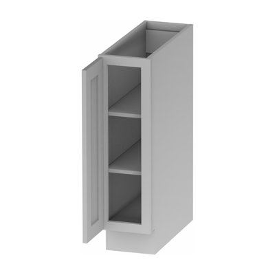 Kindwood Eco Shaker 9 W x 24 D x 34.5 H Ready-to-Assemble Plywood Standard Base Cabinet in Gray