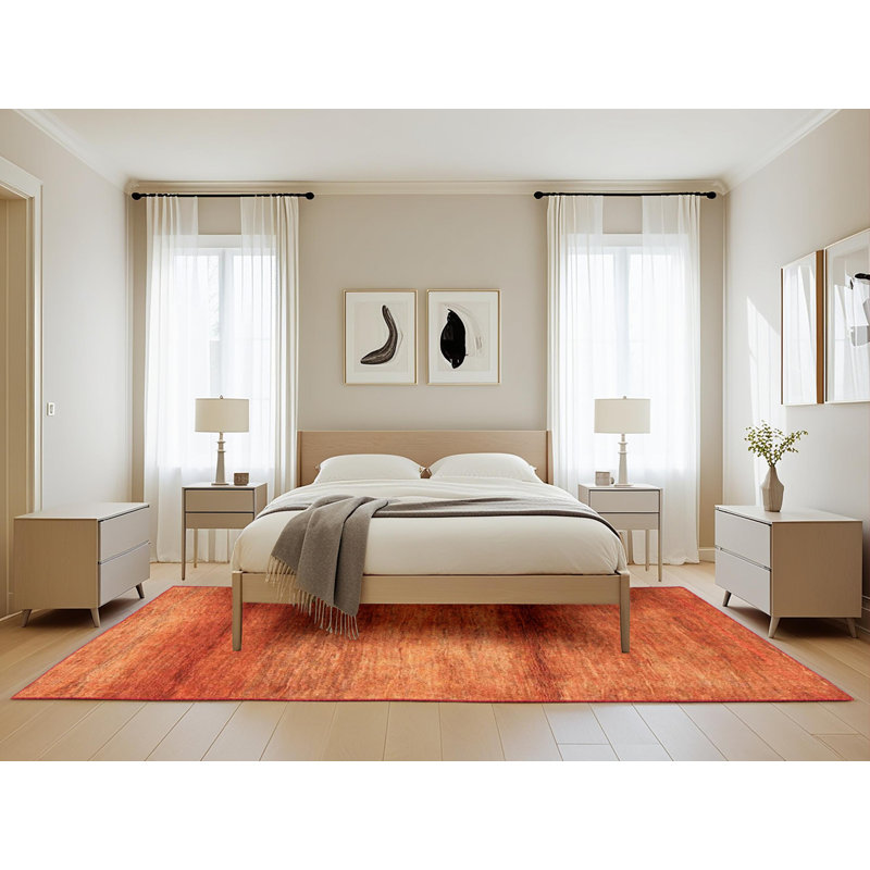 Tapis contemporain brun, Rectangle 5 pi x 8 pi