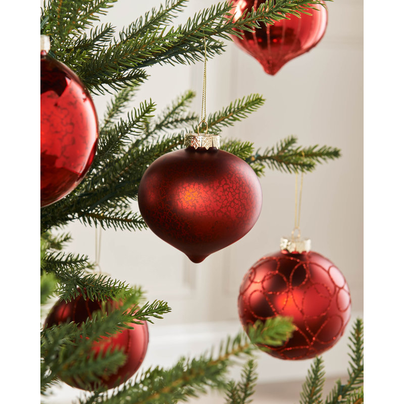 10.8cm Solid Colour Plastic / Acrylic Bauble, Christmas Red