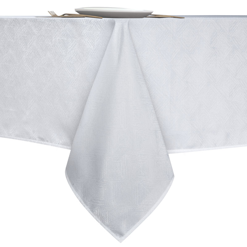 Nappe de couleur unie Dammon, Blanc, L 84 po x l 60 po