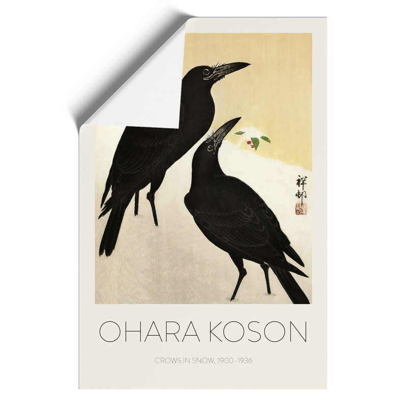 Crows in the Snow Print by Ohara Koson - Frameless Print, 59cm H x 42cm W x 0.1cm D