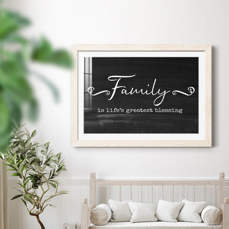 Greatest Blessing - Art textuel avec cadre photo, H 24 po x l 18 po x P 1,5 po, Cadre blanc