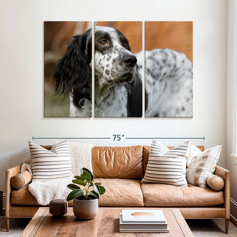 Spotted English Setter, 42" H x 65" W