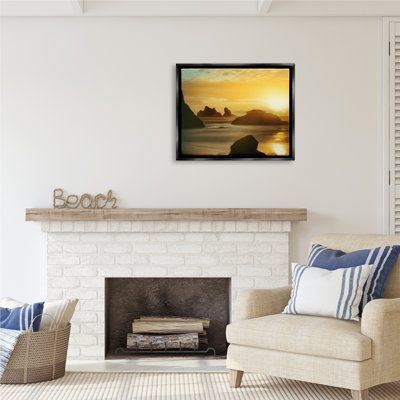 "Stupell Industries Sea Stacks at Sunset", art mural sur toile par Dennis Frates