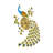 Domagala Luxury Peacock Metal Wall Clock
