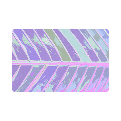 Tropical Leaf Vegan Leather Rectangle Pebble Placemat