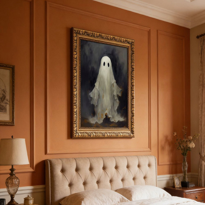 Cadre mural rétro White Ghost Blk EyesOrnate - cadre décoratif doré pour art, L 16 po x l 24 po