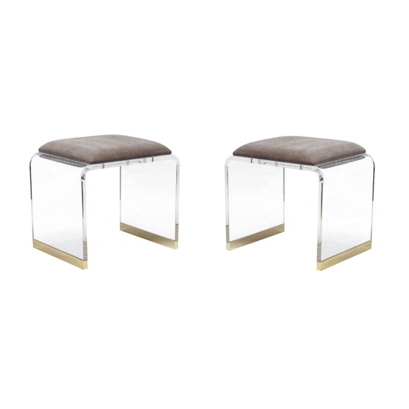 Liora Luxe Acrylic Ottoman