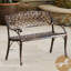 Banc de jardin en fonte d'aluminium Caffey