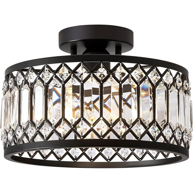 Plafonnier semi-encastré en cristal Modern