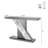 Rillamas 47.24'' Mirrored Glass Console Table Imitation Marble Sofa Entryway Table