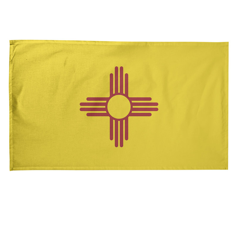 Serviette de thé à drapeau new mexico, Sergé de coton