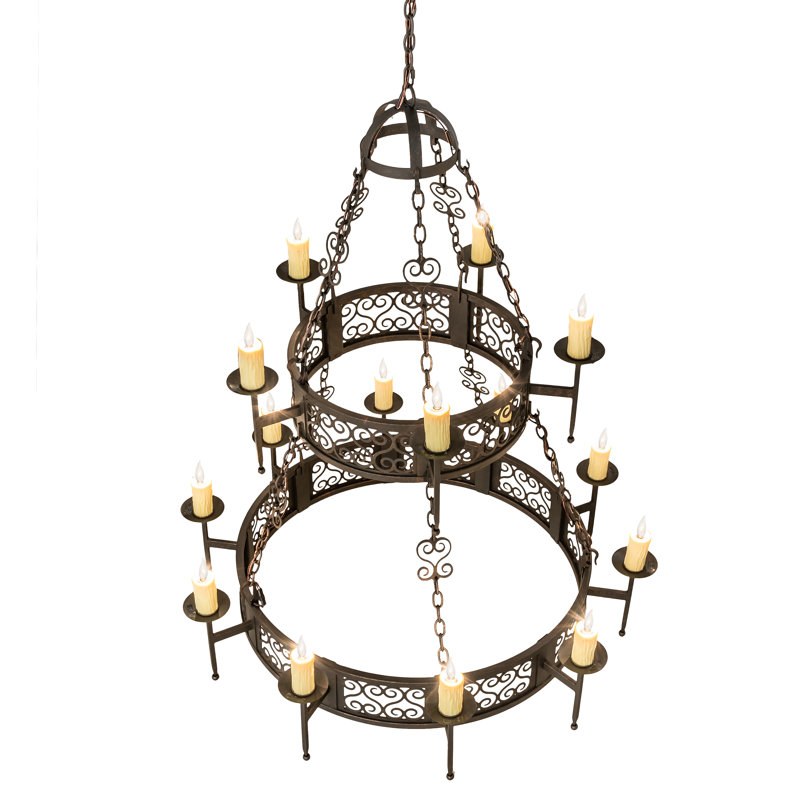 Toscano 15 - Light Gilded Tobacco Unique/Statement Pendant