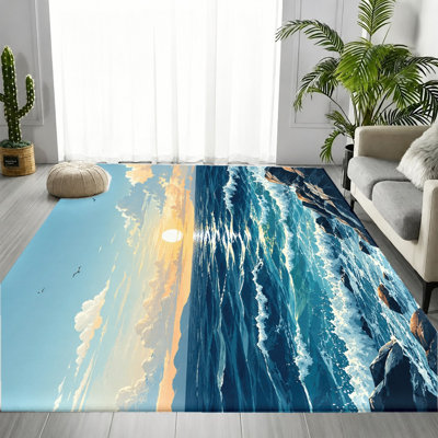Tapis Coastal Ocean Sunset Wave