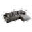 95" Modern Minimalist L‑Shaped Cloud Sectional Sofa, Plush Striped Corduroy Upholstered Corner Couch with Spring‑Pack Cushion, No Assembly Required,Gery-136751263-136751256