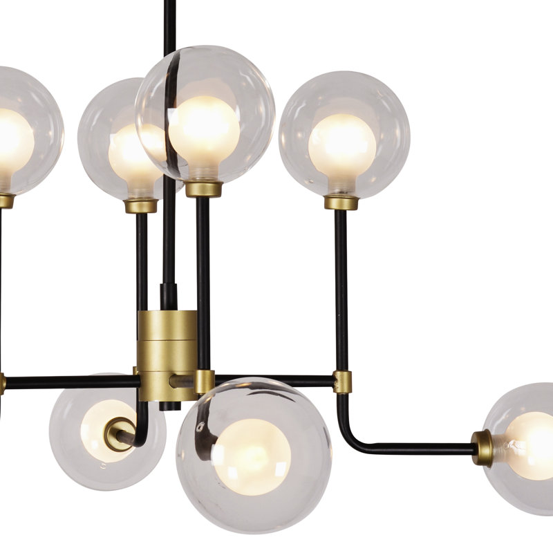 Luminaire suspendu sphère Lawtell, Blanc, H 16 po x l 31,5 po x P 31,5 po