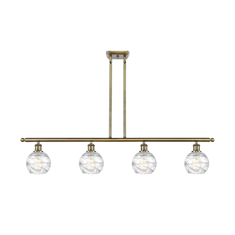 Cindi 4 - Light Kitchen Island Pendant, Antique Brass, LED