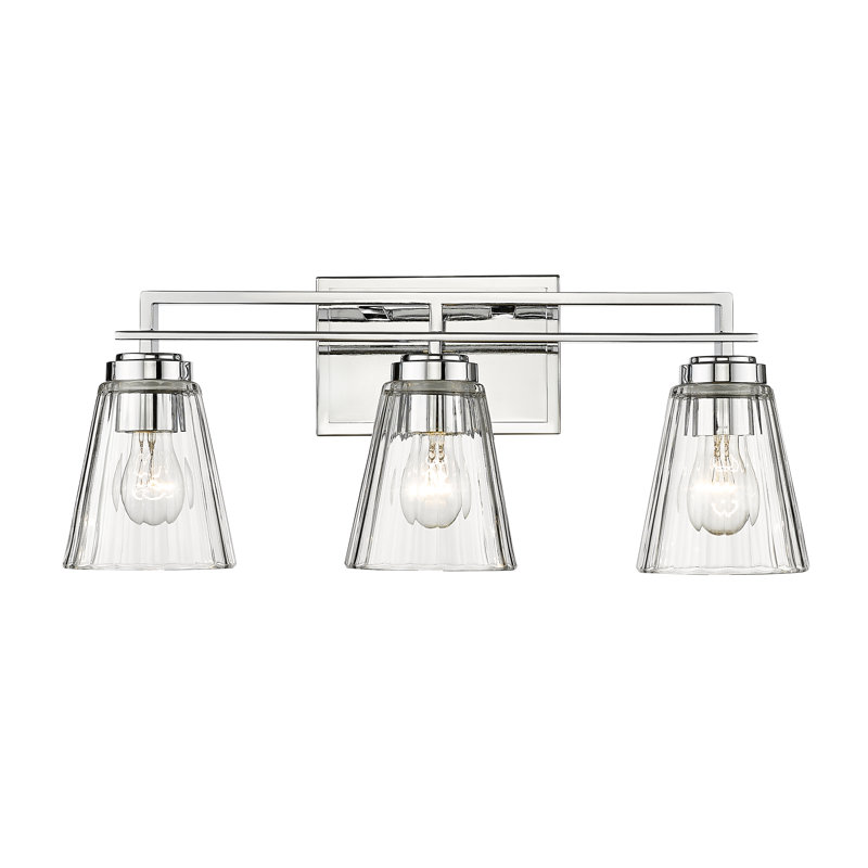 Éclairage pour meuble-lavabo 3 lumières Babrak, Chrome
