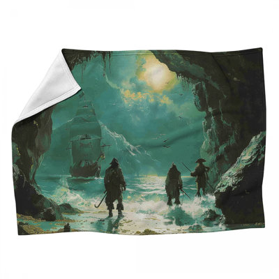 Jeté en molleton Pirate Cove - Jetés aventure pour canapés ou lits