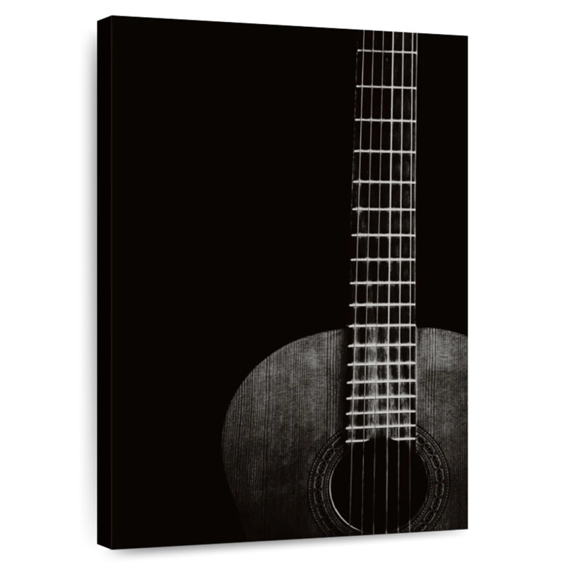 Abarca, vieille guitare acoustique, H 24 po x l 16 po