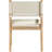 Vina Linen Textured Fabric Dining Arm Chair-1382935933-1382935934