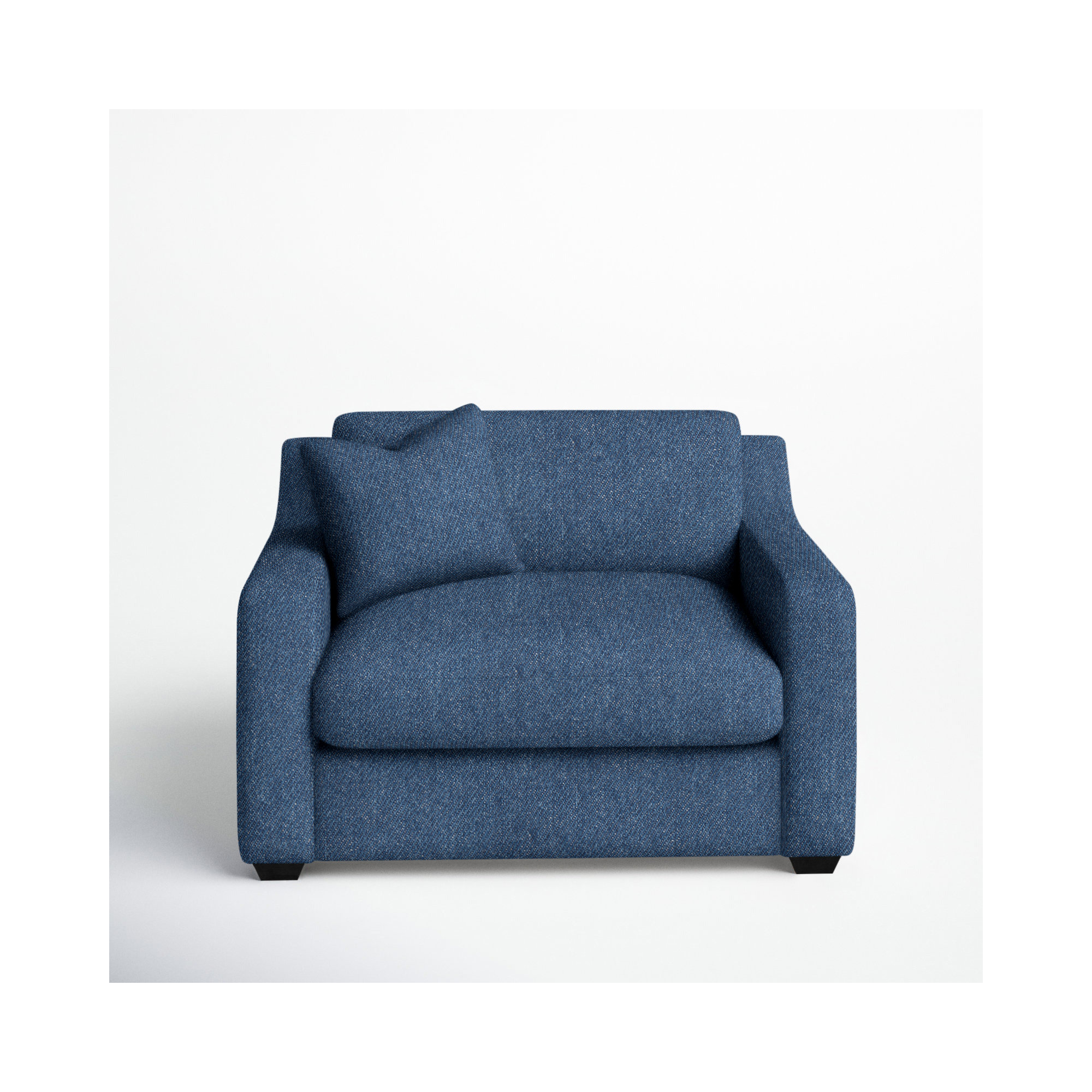 Rhodes Upholstered Chair And A Half, Classic Indigo Denim