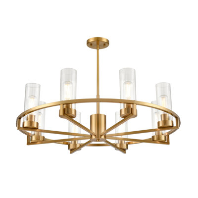 Allenna - Light Brass Waggon Wheel Pendant