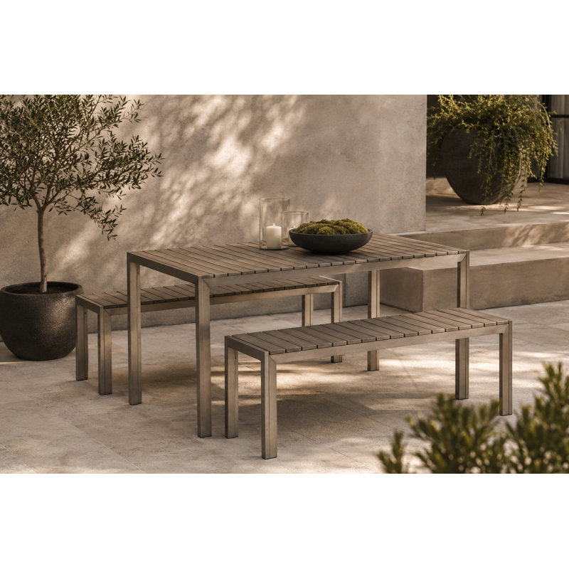 Joel 59" Patio Dining Set, Gray