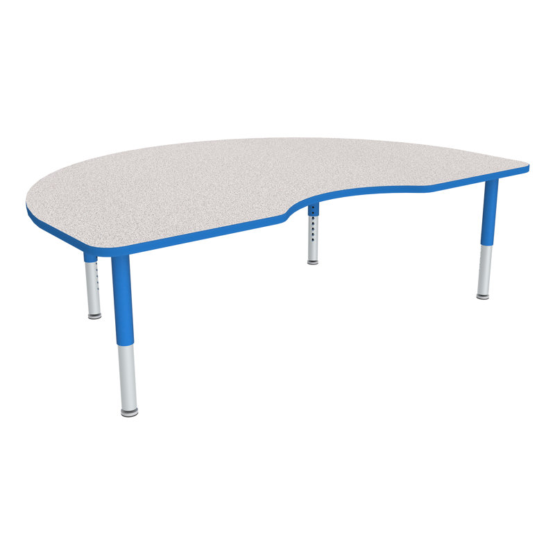 Table d'activité pour enfants à hauteur ajustable avec roulettes, Gris nebula, Bleu