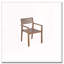 Ensemble de salle à manger 5 pièces rond en bois d'acacia avec design à lattes-1732422697