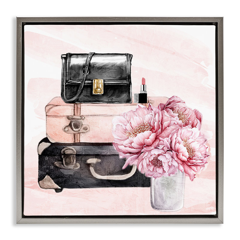 Cadre flottant Glam Time, par Kim Allen, H 25 po x l 25 po, Cadre flottant gris lustré