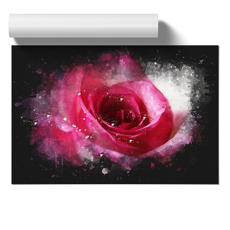 Pink Rose Flower Vol.7 - Unframed Graphic Art, 21cm H x 30cm W x 0.1cm D