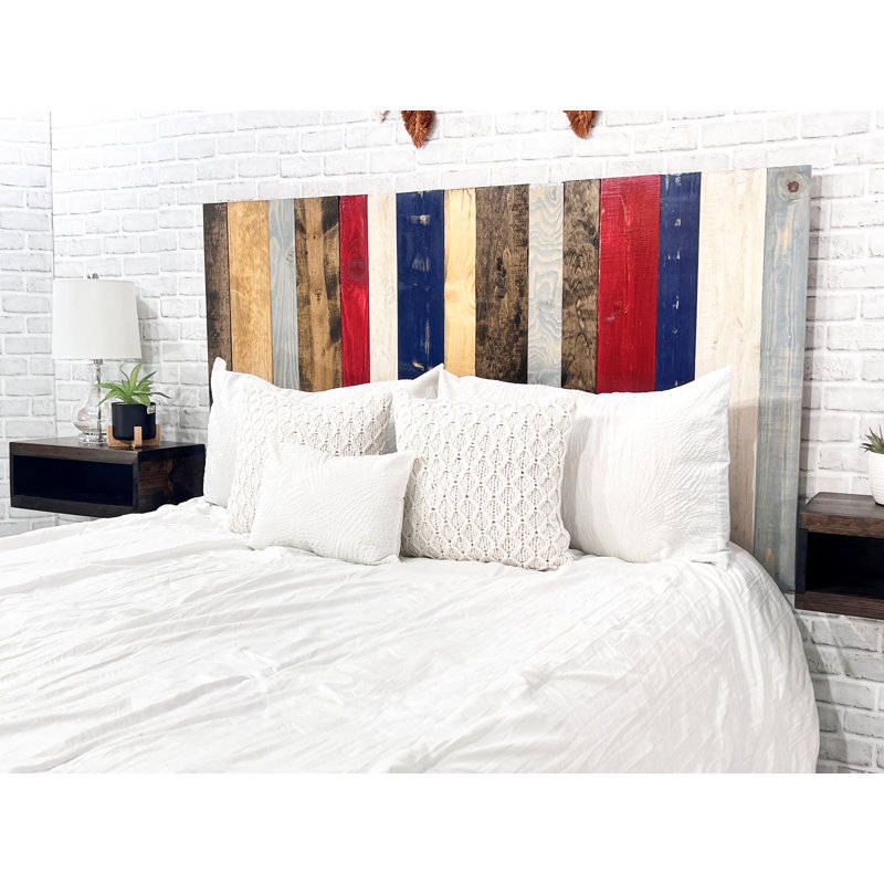 Davel Solid Wood Headboard, California King, Americana Mix